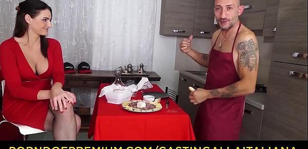  CASTING ALLA ITALIANA - Cum eating Marie Clarence sucks and fucks Omar Galanti